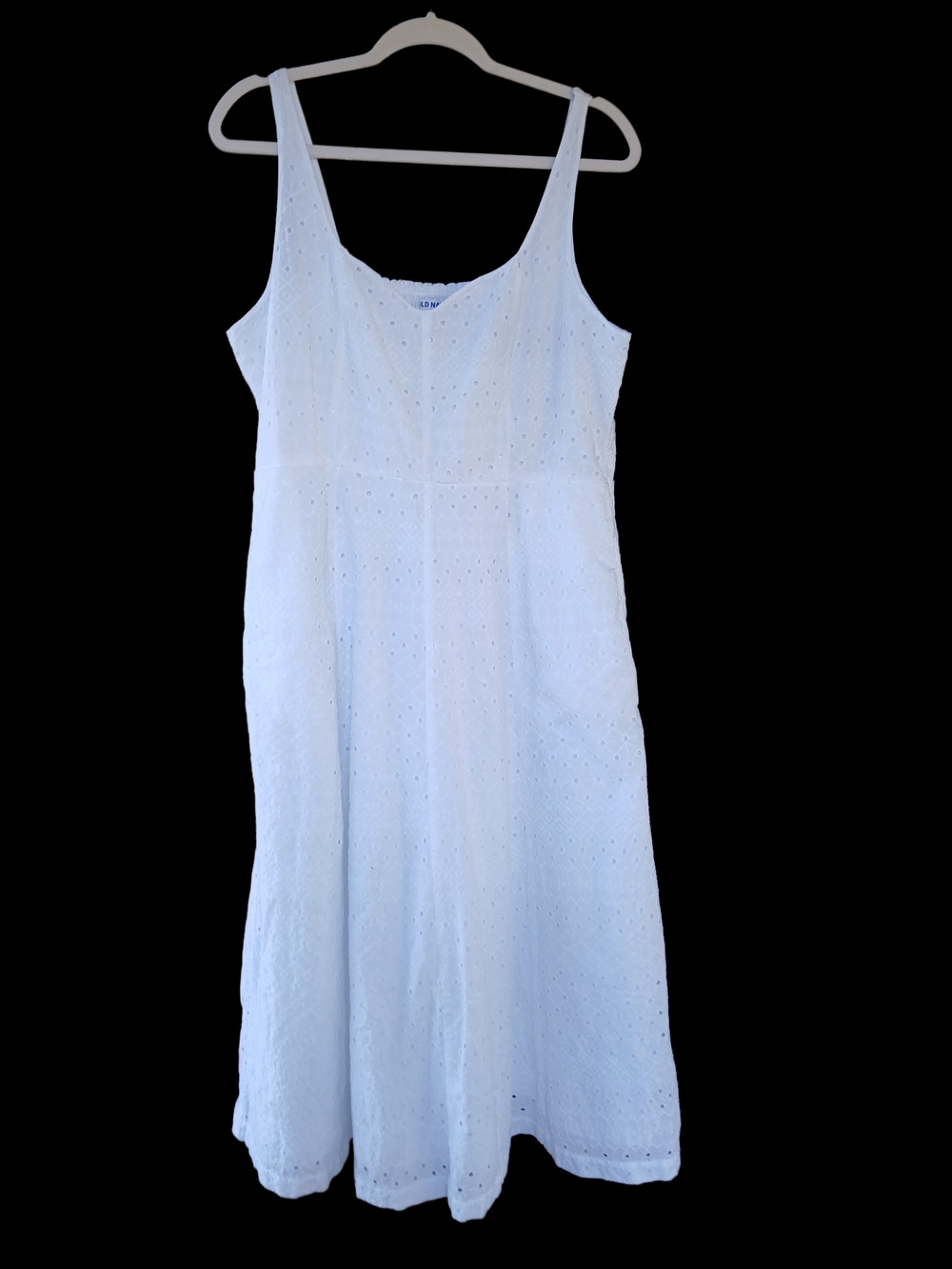 OLD NAVY White Eyelet Midi Dress